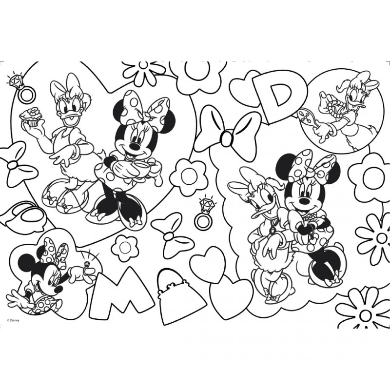 Пъзел, Lisciani, Minnie Mouse, Двулицев пъзел 2 х 24 части